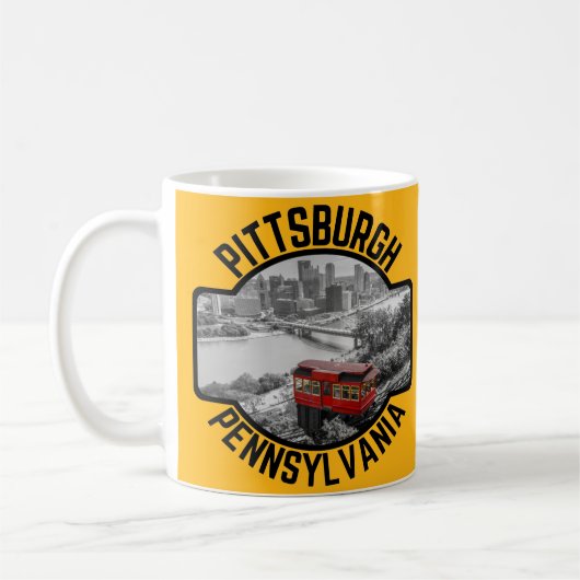 Pittsburgh Pennsylvania Steel City Skyline Inline Koffiemok (Links)