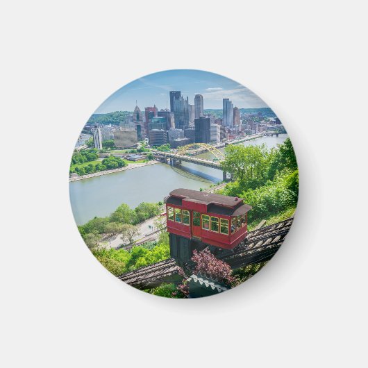 Pittsburgh Pennsylvania Steel City Skyline Inline Magneet (Voorkant)
