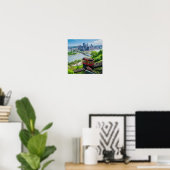 Pittsburgh Pennsylvania Steel City Skyline Inline Poster (Thuiskantoor)
