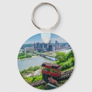 Pittsburgh Pennsylvania Steel City Skyline Inline Sleutelhanger