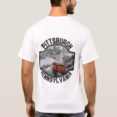 Pittsburgh Pennsylvania Steel City Skyline Inline T-shirt (Achterkant)