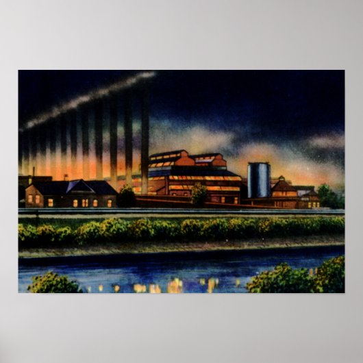 Pittsburgh Pennsylvania Steel Mills Poster (Voorkant)