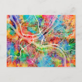 Pittsburgh Pennsylvania Street Map Briefkaart (Voorkant)