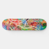 Pittsburgh Pennsylvania Street Map Skateboard (Horizontaal)