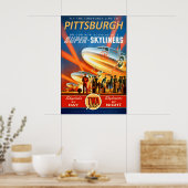 Pittsburgh Pennsylvania Transcontinental & Western Poster (Keuken)