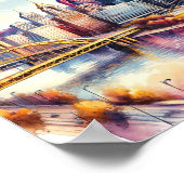 Pittsburgh Pennsylvania Travel Places waterverf Poster (Hoek)