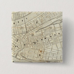 Pittsburgh, Pennsylvania Vierkante Button 5,1 Cm
