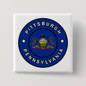 Pittsburgh Pennsylvania Vierkante Button 5,1 Cm (Voorkant)