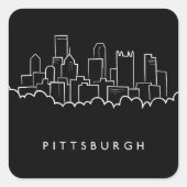 Pittsburgh Pennsylvania Vierkante Sticker (Voorkant)