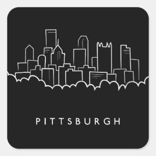 Pittsburgh Pennsylvania Vierkante Sticker