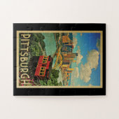 Pittsburgh Pennsylvania Vintage Travel Legpuzzel (Horizontaal)