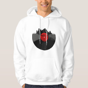 Pittsburgh Pennsylvania Vinylplaat Silhouet Hoodie