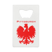 Pittsburgh Poolse opener voor flessen Creditkaart Flessenopener (Achterkant)