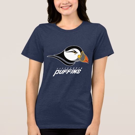 Pittsburgh Puffins Classic Logo Tri-Blend Shirt (Voorkant)