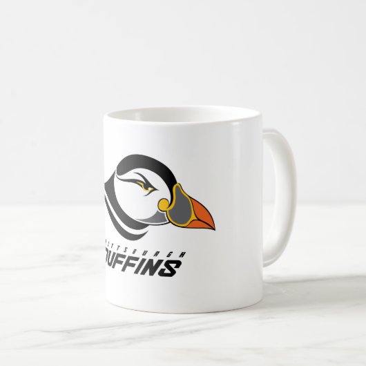 Pittsburgh Puffins Logo Koffiemok (Voorkant rechts)