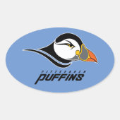 Pittsburgh Puffins Logo Ovale Sticker (Voorkant)