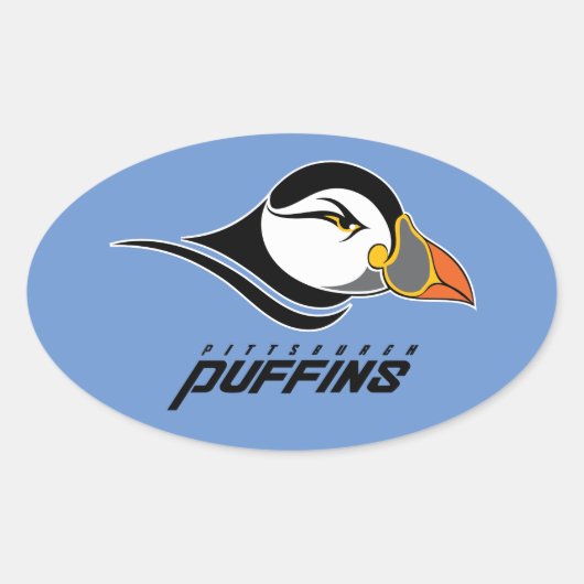 Pittsburgh Puffins Logo Ovale Sticker (Voorkant)