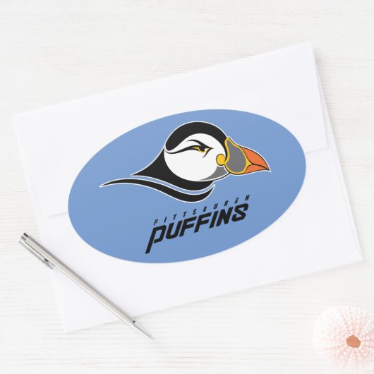 Pittsburgh Puffins Logo Ovale Sticker (Envelop)