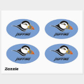 Pittsburgh Puffins Logo Ovale Sticker (Vel)