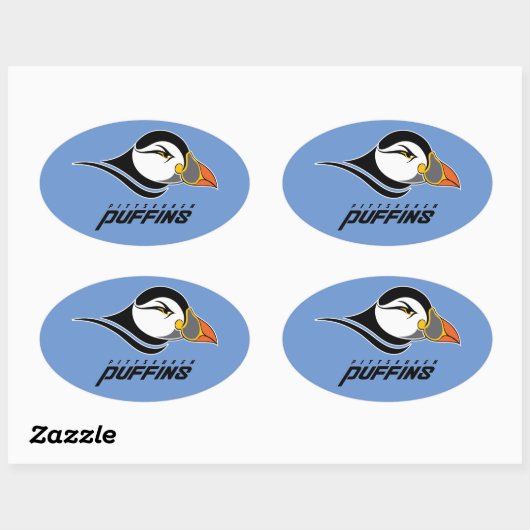 Pittsburgh Puffins Logo Ovale Sticker (Vel)