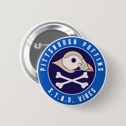 Pittsburgh Puffins S.T.B.D. Vibes Ronde Button 5,7 Cm (Voorkant /achterkant)