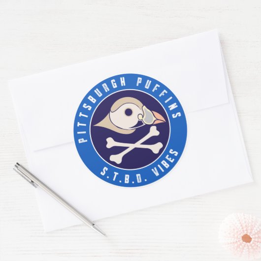Pittsburgh Puffins S.T.B.D. Vibes Ronde Sticker (Envelop)