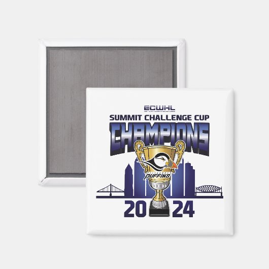 Pittsburgh Puffins Summit Challenge Cup kampioenen Magneet (Voorkant / Achterkant)