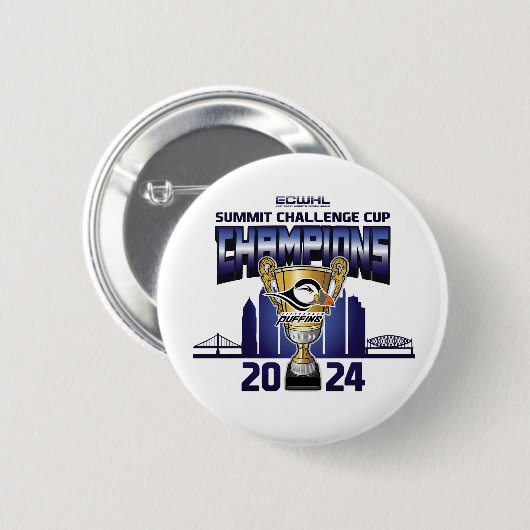 Pittsburgh Puffins Summit Challenge Cup kampioenen Ronde Button 5,7 Cm (Voorkant /achterkant)