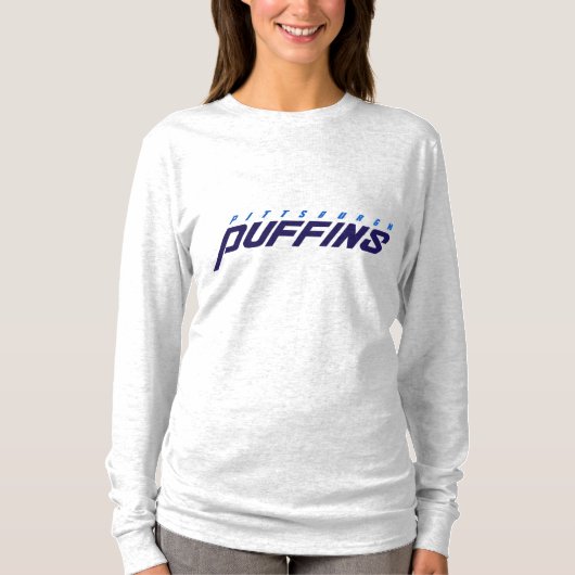 Pittsburgh Puffins Text Logo T-shirt (Voorkant)