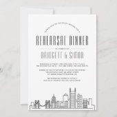 Pittsburgh Rehearsal Dinner | City Skyline Kaart (Voorkant)