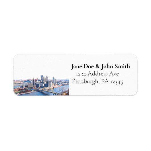 Pittsburgh Return Address Labels (Voorkant)
