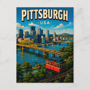 Pittsburgh Roberto Clemente Bridge Aandenken Briefkaart