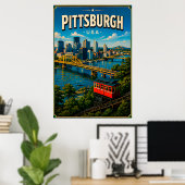 Pittsburgh Roberto Clemente-brug Poster (Thuiskantoor)