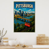 Pittsburgh Roberto Clemente-brug Poster (Keuken)
