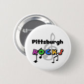 Pittsburgh Rocks Ronde Button 5,7 Cm (Voorkant /achterkant)
