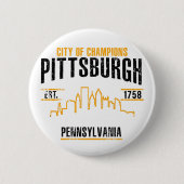 Pittsburgh Ronde Button 5,7 Cm (Voorkant)