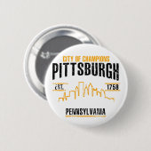 Pittsburgh Ronde Button 5,7 Cm (Voorkant /achterkant)