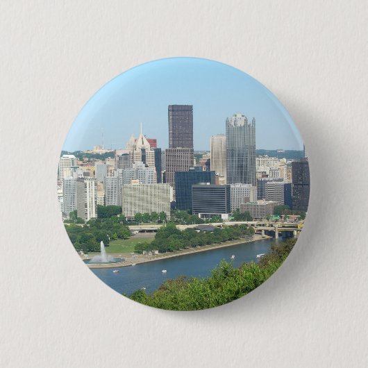 Pittsburgh Ronde Button 5,7 Cm (Voorkant)