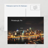 Pittsburgh 's nachts briefkaart (Voorkant / Achterkant)