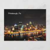 Pittsburgh 's nachts briefkaart (Voorkant)