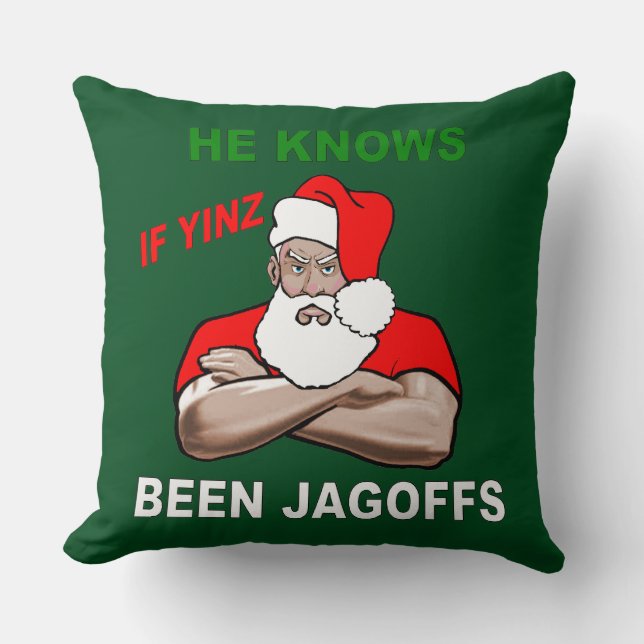 PITTSBURGH SANTA PILLOW KUSSEN (Voorkant)