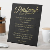 Pittsburgh Schets Cookie Tafel Teken Reclamebord Met Voetstuk (Insitu)