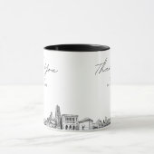 Pittsburgh Schets Eenvoudige Aangepaste Bruiloft K Mok (Midden)