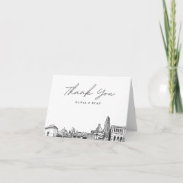 Pittsburgh Silhouette Schets Bedankkaart