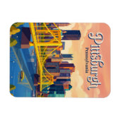 Pittsburgh Silhouette USA Magneet (Horizontaal)