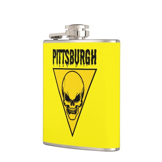 Pittsburgh Skull Flasgeel Heupfles (Links)