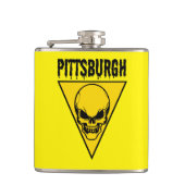 Pittsburgh Skull Flasgeel Heupfles (Voorkant)