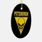 Pittsburgh Skull Keramisch Ornament (Rechts)