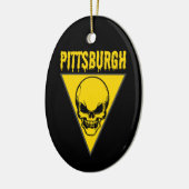 Pittsburgh Skull Keramisch Ornament (Links)