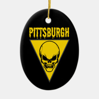 Pittsburgh Skull Keramisch Ornament